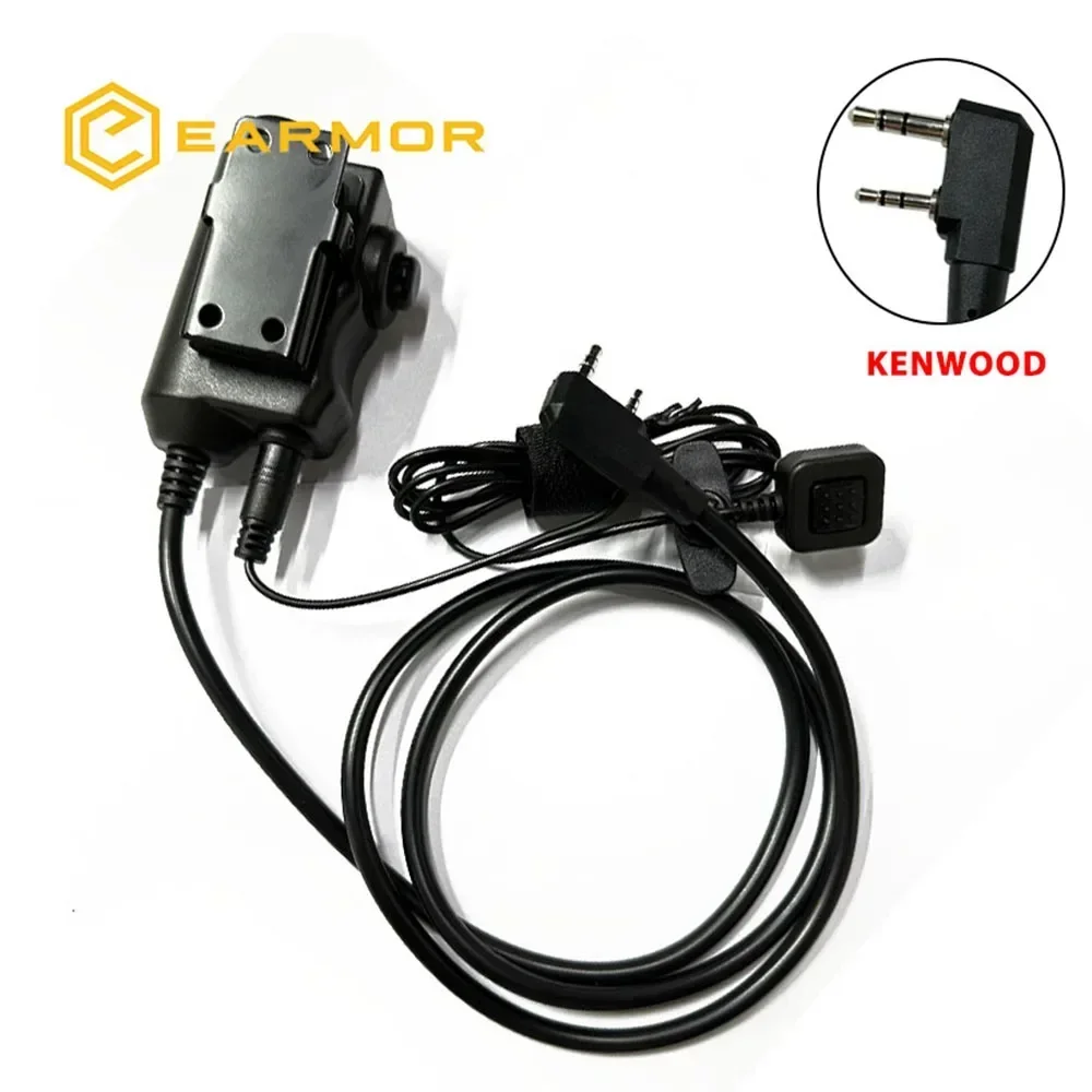 EARMOR M32SE Tactical Headset & M52 PTT Adapter Set Suitable for Baofeng Radio Communication Shooting Noise Clearance tactical headset