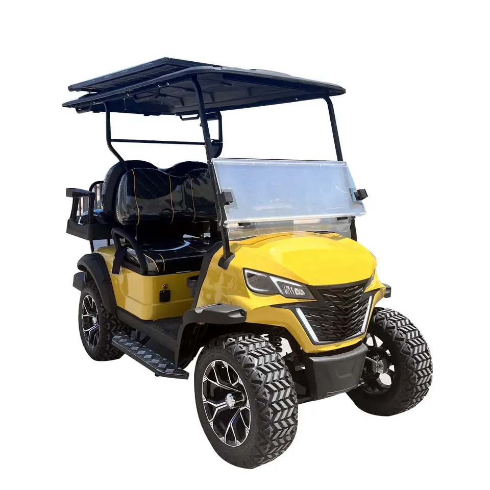 

2023 New 4+2 Seats 48V 5kW AC Motor Sightseeing Bus Club Car Electric Golf Off-Road Vehicle Hunting Car with Lithium Battery