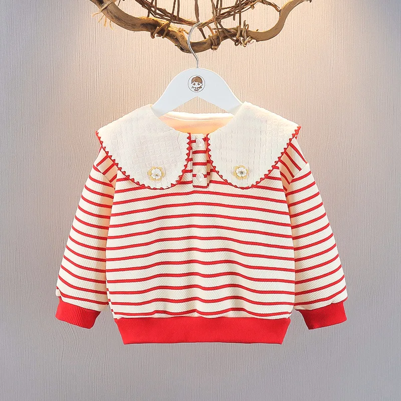 

2023 Winter New Style Girls' Plush Jacket Sweet Cute Coat 1-4 Year Girls' Long Sleep Pullover Baby Girl Winter Clothes 7-12m
