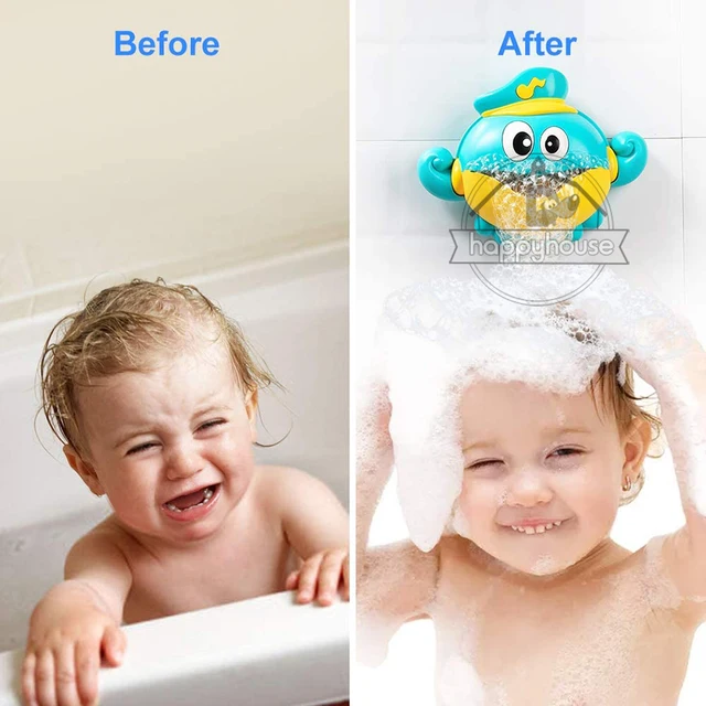 Baby Bath Toys Bubble Machine Crabs Frog Music Kids Bath Toy Bathtub Soap Automatic Bubble Maker Baby Bathroom Toy for Children 3