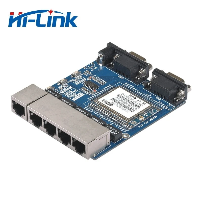 2pcs/lot MT7688K chip serial WIFI module four ethernet port UART to wireless module smart board HLK-RM08K