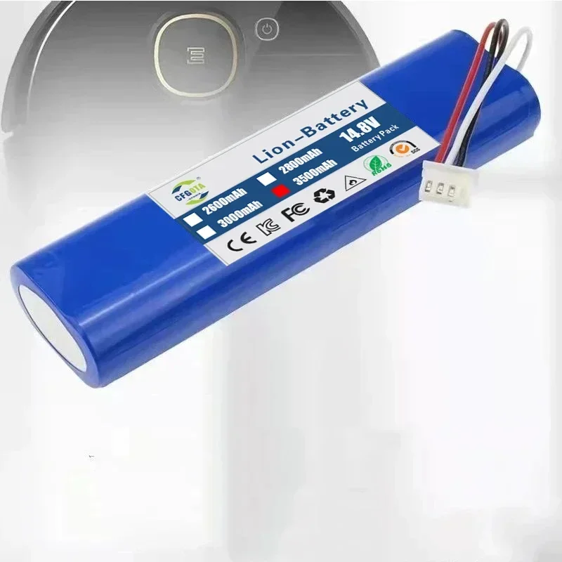 14.4V 3000mAh Robot Vacuum Cleaner Replacement Battery for Ecovacs Deebot Ozmo 920,930,901,905,937,900 Lithium Ion Battery 2