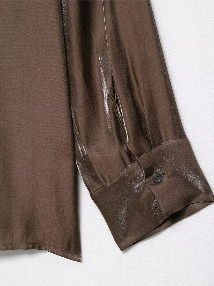 Chic Fashion rainbow colors Shirts for Women 2025 New Long Sleeve Women's Streetwear Casual Shirt And Blouse Woman Elegant Top