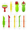 Dough Play Tool for Kids Cartoon Roller Cutter Playdough Clay Accessories Plasticine Set Knife Mould Early Education Toy 6