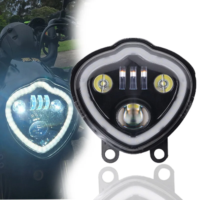 

CE Black Motorcycle LED Headlight for Kawasaki Vulcan S 650/ EN650 2015-2019