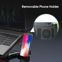Coolcold 15.6-17.3inch Laptop Cooling Pad with 6 Quiet Fans,7 Height Wind Speed Adjustable,Laptop Cooer With Mobile Phone holder - Image 6