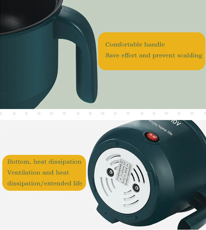 1.8L Electric Multicooker Non-Stick Single/Double Layer Pots Home Dormitory Multi-function Cooking Machine