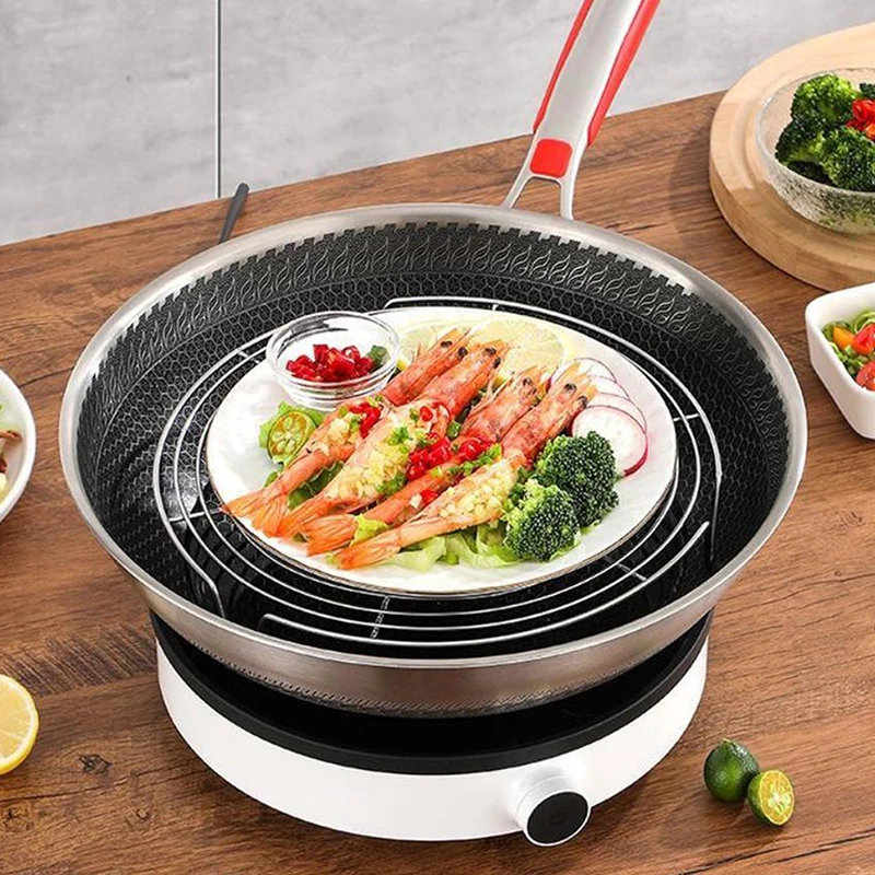 Stainless Steel Steamer Rack Multifunction Pot Steaming Tray Dumplings Eggs Grill Stand Kitchen Tableware Cooking Utensils