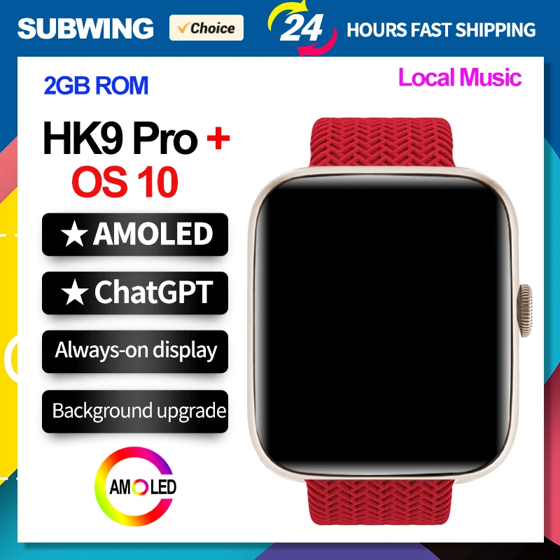 HK9 Pro Plus AMOLED 2GB ROM Smart Watch Local Music Men OS10 ChatGPT 45mm Wireless Charging Bluetooth Smartwatch Women NFC 2023 - Vimarsana News