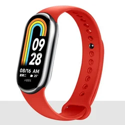 Silicone Sport Strap for Smart Band - Durable Rubber Bracelet Accessory (10 original red)