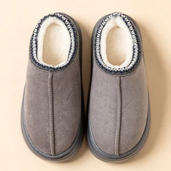 Fuzzy Fur Women's Winter Slippers - Indoor Comfort & Anti-Slip Soft Sole Snow Boots - 36-37 (GRAY)