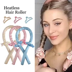 Heatless Curling Rod Headband No Heat Curls Ribbon Hair Rollers Sleeping Soft Headband Hair Curlers DIY Hair Styling Tools