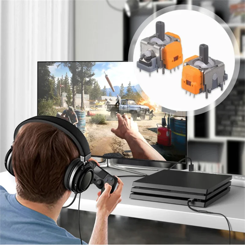 PS5/PS4/Xbox/스위치 시리즈 컨트롤러 수리용 3D 아날로그 홀 이펙트 조이스틱 썸스틱 교체 센서