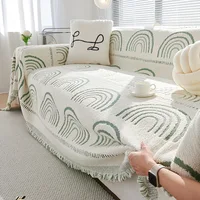 Nordic Tassel Throw Blanket Full Four Season Cotton Sofa Cover Towel Dust Anti-cat Scratch Protection Covers Sofa Blanket Carpet 1