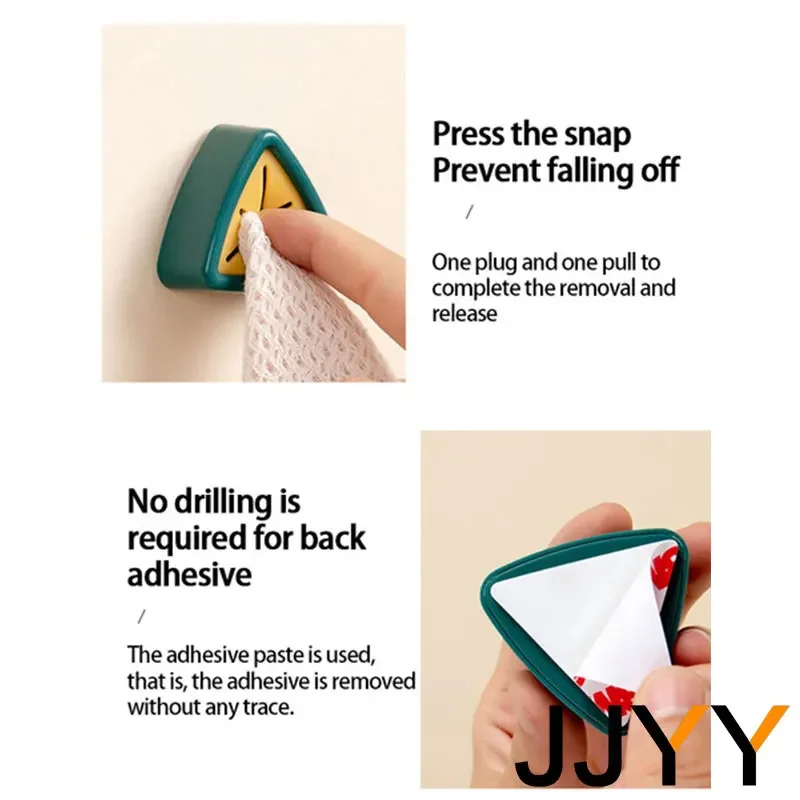 JJYY Kitchen Originality Towel Rack No Punching Storage A Hook Dishcloth Stopper Pylons Wipe The Towel Shelf