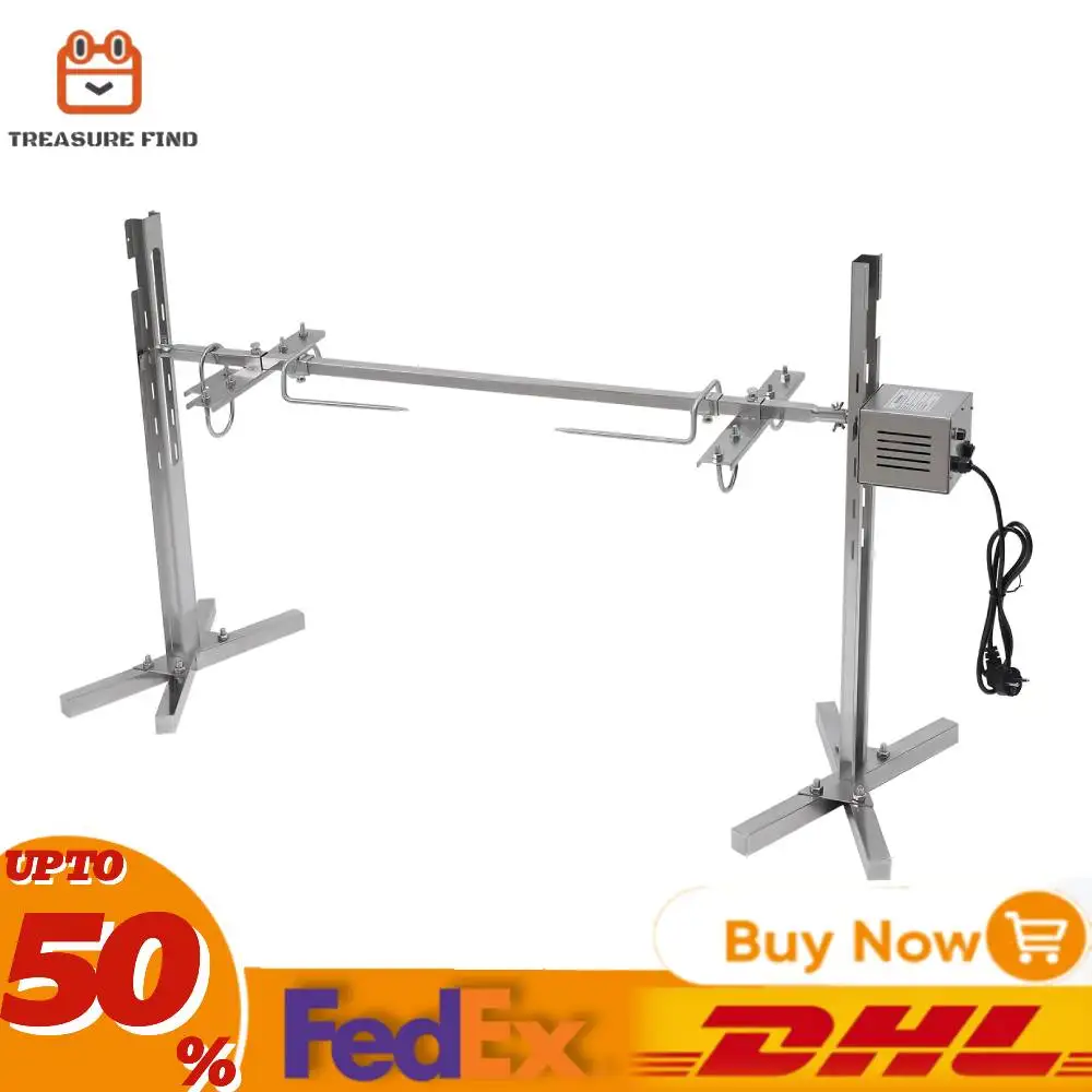 53 inch Large Spit Roaster Rotisserie Chicken Electric BBQ Grill Pig