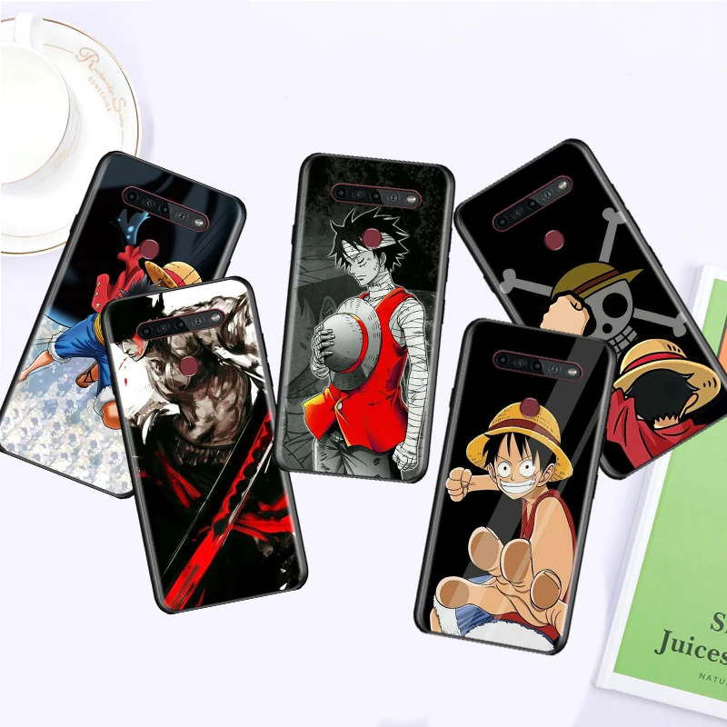 O-One Giapponese P-Piece Carino Per Lg Q60 V60 V50S V50 V40 V30 K92 K71 K61 K51S K41S K50S K22 G8 5G Cassa Del Telefono Nero