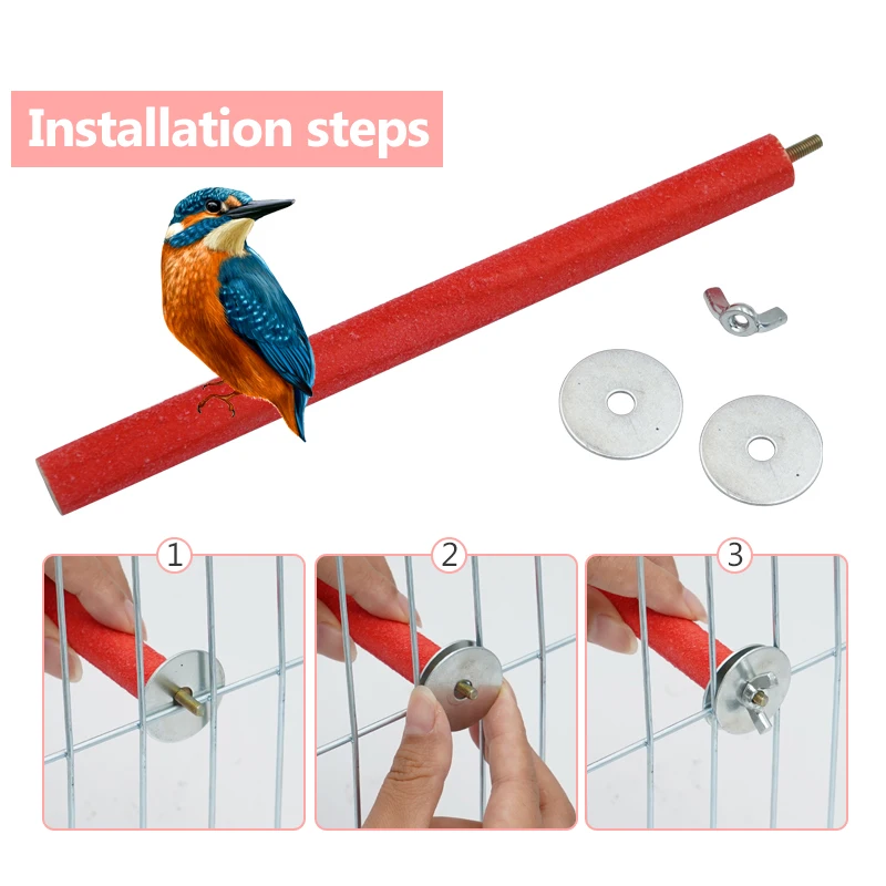 Parrot Perching Station Platform Pet Bird Molar Stick Grinding Bird Claw Cage Toy Pet Supplies 1Pcs parrot toy,bird toy,bird perch stand
