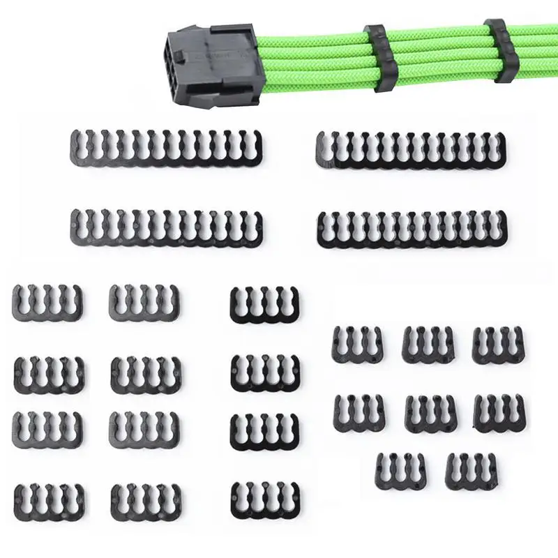 24 Piece Cable Organizer Clamp Set for Computers