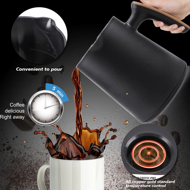 SOKANY Electric Turkish Coffee Maker Machine with 250ml/1 Cup Coffee Pot Single Serve Espresso Maker 600W Heating Coffee Pot 4
