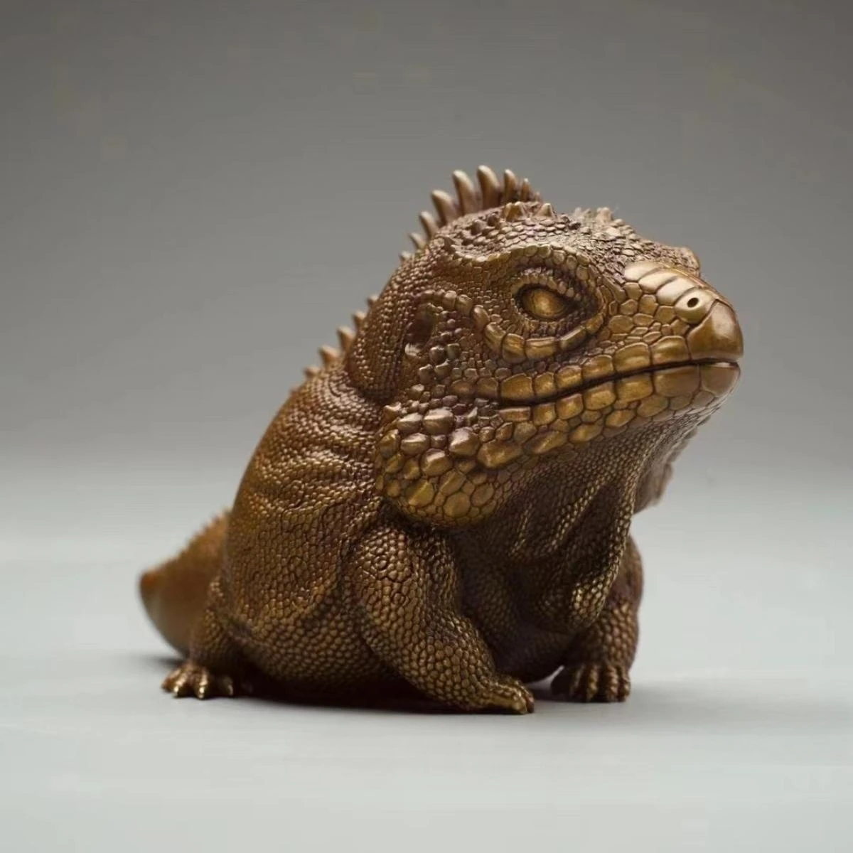

Lizard Kingdoms Bronze Series 06 Cyclura Lewisi Model Animal Figure Adult Children Toys Gift Collection Ornaments Decorations