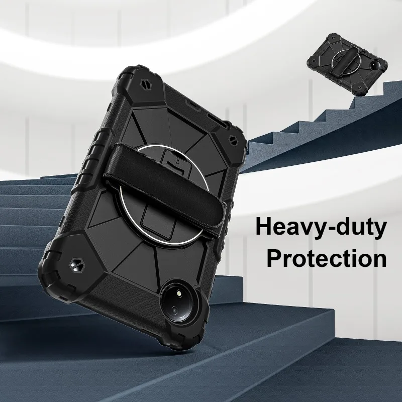 Premium 360 Rotating Shockproof Tablet Case with Stand and Handle