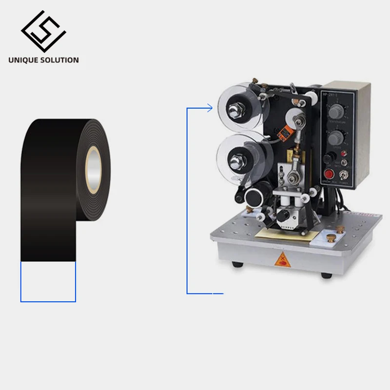 Thermal Ribbon Of Ribbon Printing Machine 30*100m Date Code Printer Accessory Black 25mm 30mm 35mm Width For DY-8 HP-241B