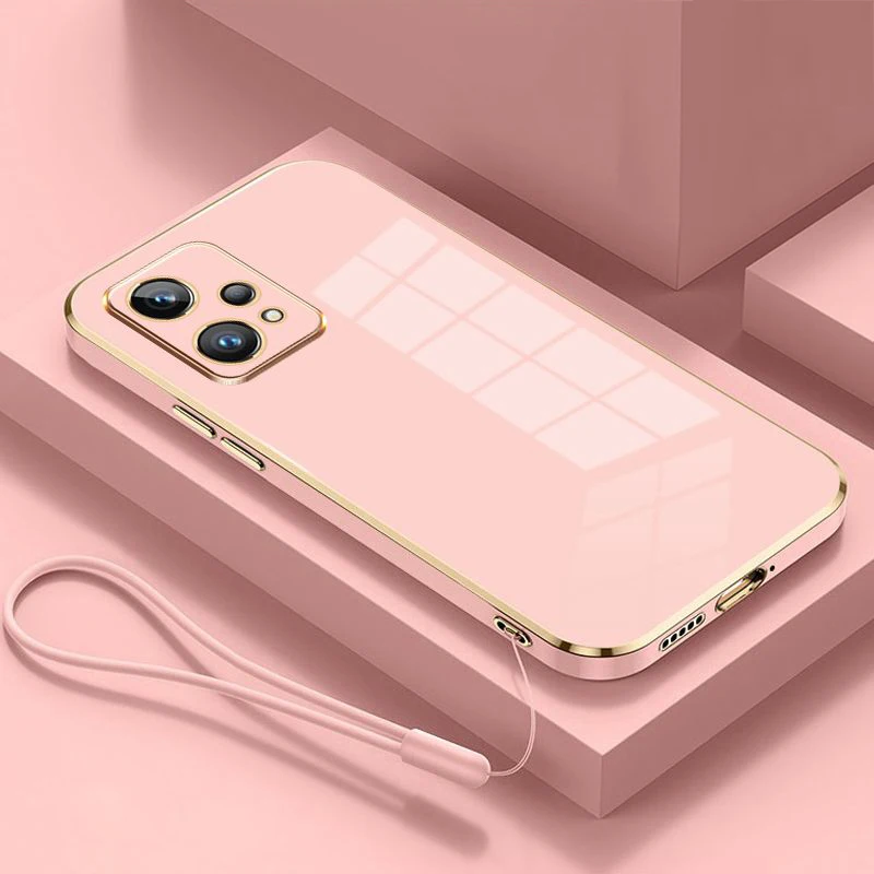 Luxury Square Plating Shockproof Back Cover Phone Case