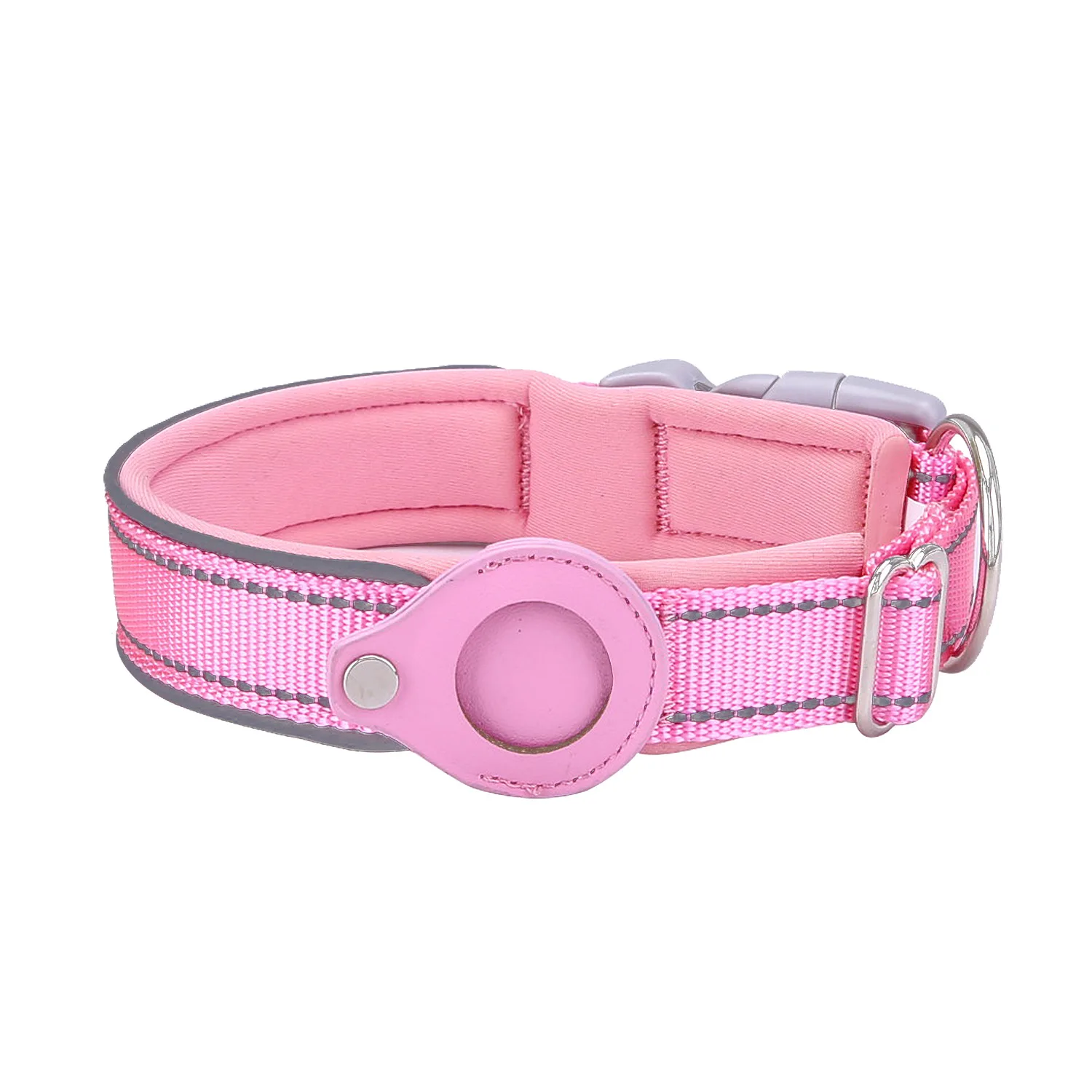 Reflective AirTag Dog Collar, Padded Dog Collar Heavy Duty Adjustable Dog  Collar with AirTag Holder Case, Small Medium Large Dog - AliExpress