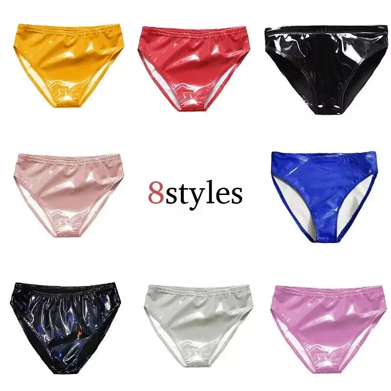 Maglietta intima da uomo, effetto bagnato, effetto laccato, con