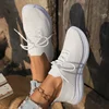 Spring New Women Mesh Breathable Casual Lace-up Vulcanized Shoes Ladies Platform Single Sneakers Plus Size 43 Female Flats 2