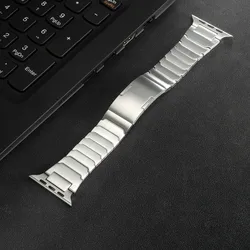 Premium Stainless Steel Watch Strap - Metal Bracelet Band - 38mm - 40mm - 41mm (Silver)
