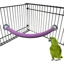 

Toy Entertainment Durable Cage Decor Bite-resistant Birds Parrot Purple Bent Corner Stand Perch Gnawing Claws Grinding And Toys
