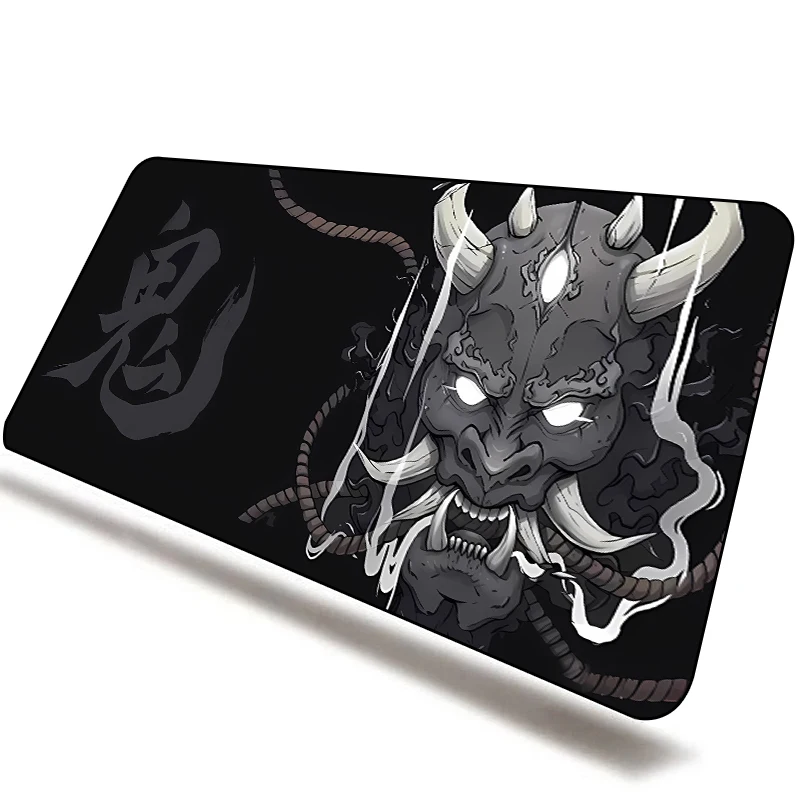 thumbnail image 1 of Alfombrilla de ratón de Anime Oni para Gamer, alfombrilla de escritorio japonesa, alfombrilla grande para ratón Xxl, accesorios para PC y videojuegos, alfombrilla para ratón negra 400X900, portátil, 1 of 5