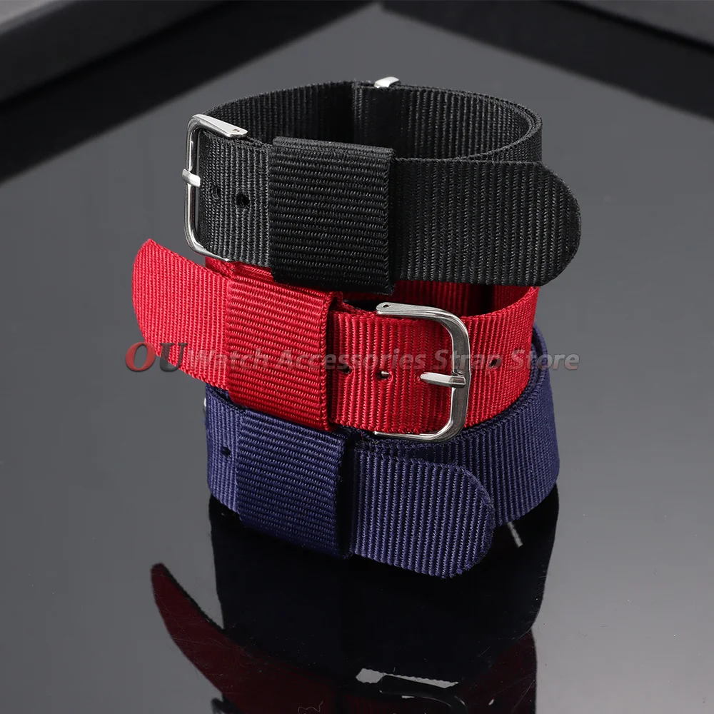 Nylon Soft Sport Military Casual Watch Strap - One Piece Loop Wristband Accessories