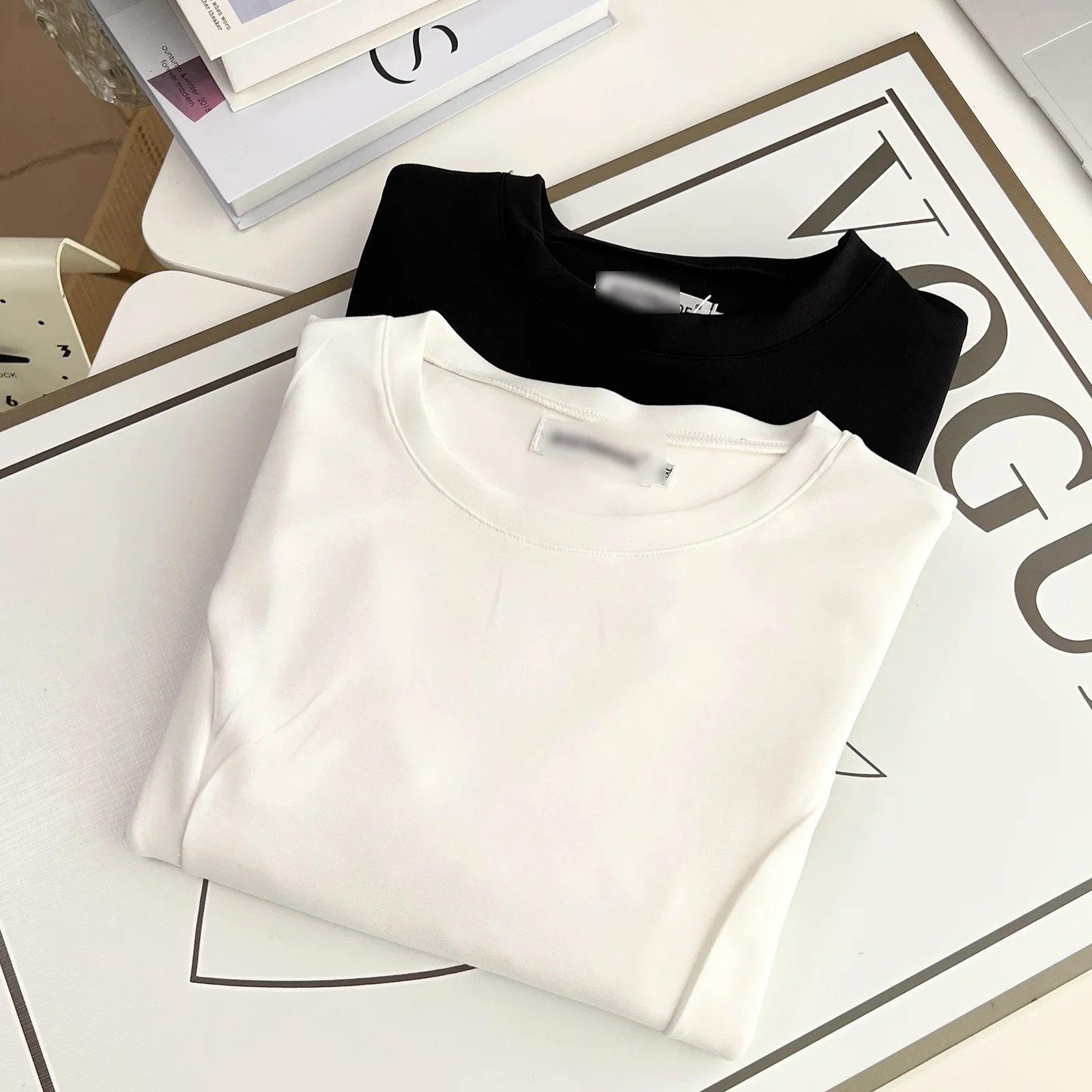 XXXXL Fashion Plus Size Women's Dresses Autumn Long Sleeved Modal Patchwork Satin Bottom Layer Dress