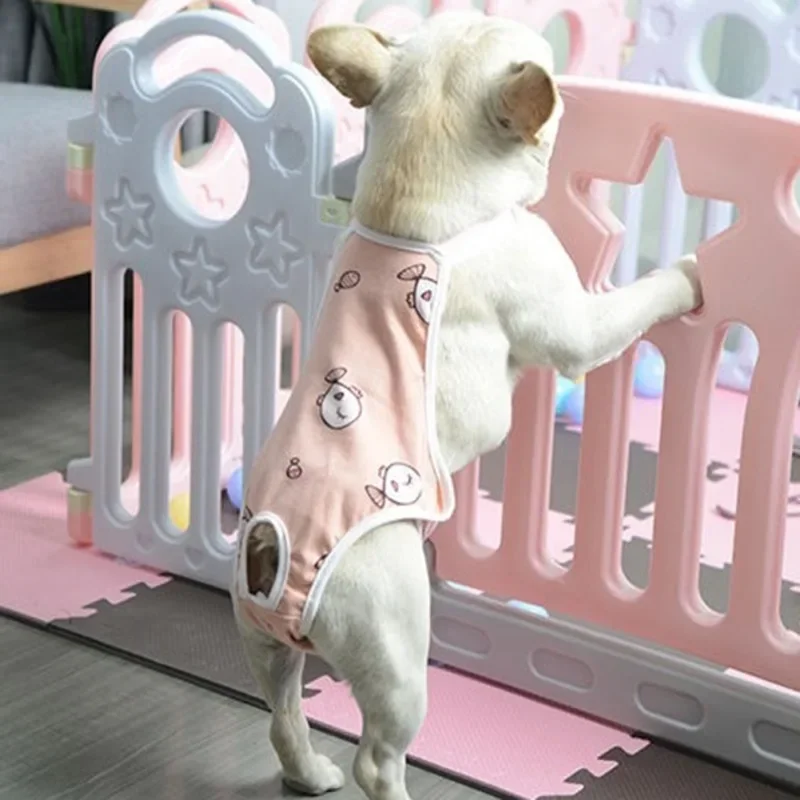 Female Dog Shorts Diapers Suspenders Physiological Pants Washable Underwear Diapers Sanitary Panties French Bulldog Small Dogs dog diapers pet diapers dog nappies dog shorts