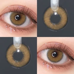 Lalens Soft Blue Colored Contact Lenses - Natural Look, Half - Yearly Wear (Mirage Dark Brown)
