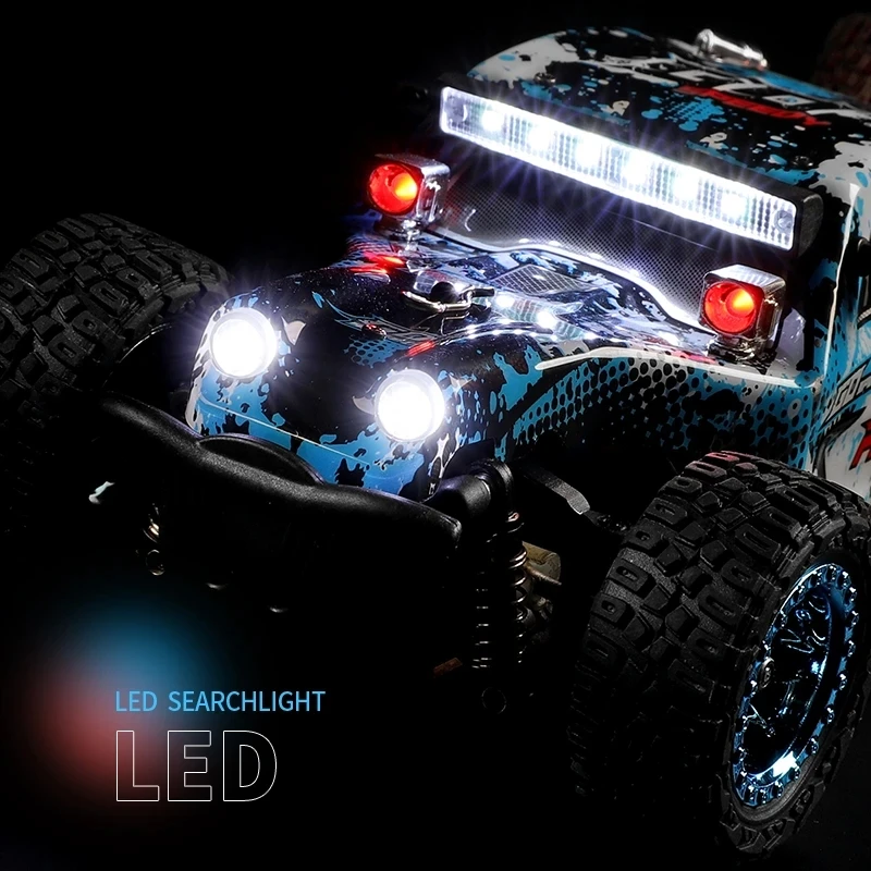 Fast 4WD RC Car with LED Lights and 2.4G Radio Control