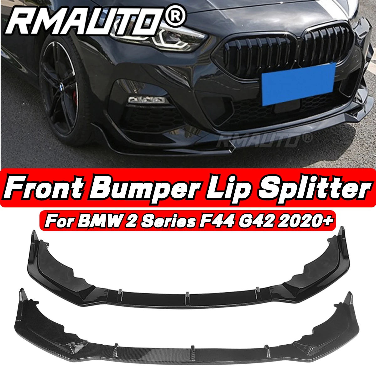 

F44 G42 Lip Carbon Fiber Car Front Bumper Spoiler Lip Diffuser Splitter Body Kit For BMW 2 Series F44 2020+ Car Accessories