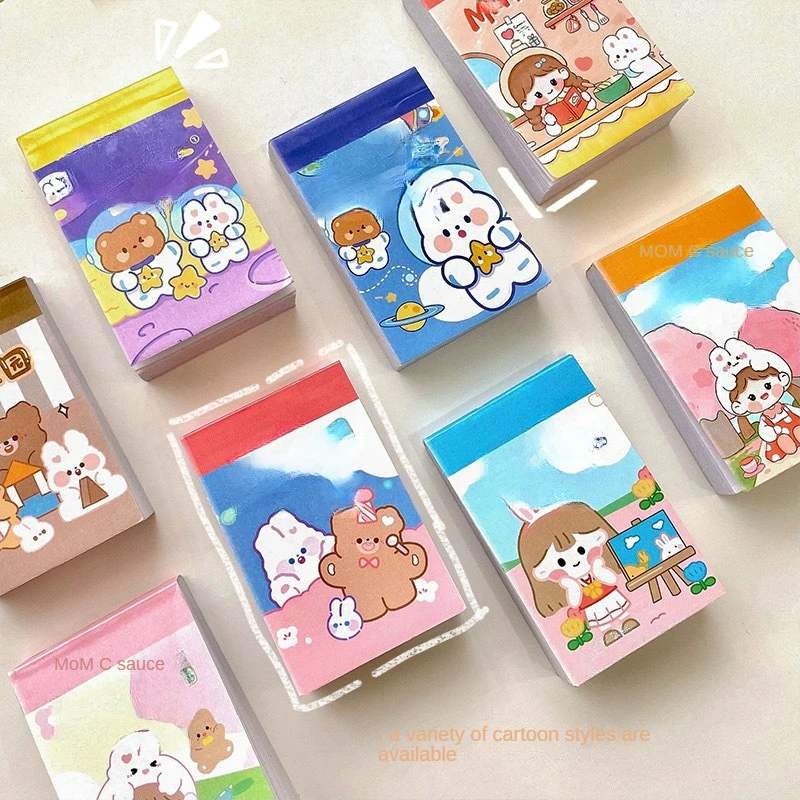 50PCS/SET kawaii Stationery Kit washi Tape + Memo Pads + Stickers Cute  School Supplies Scrapbook