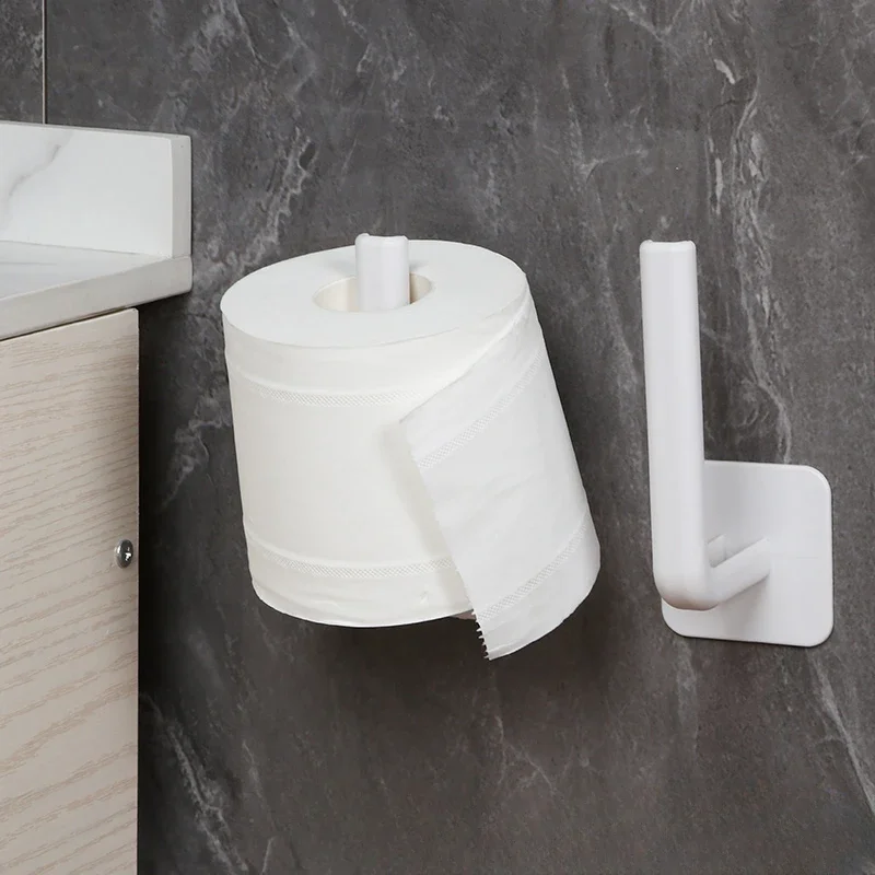 Adhesive Toilet Roll Paper Holder Organizer Wall Mount Storage Stand Kitchen Bathroom No Drill Tissue Towel Dispenser 1/2pcs paper towel holder,toilet paper holder,toilet roll holder,tissue holder