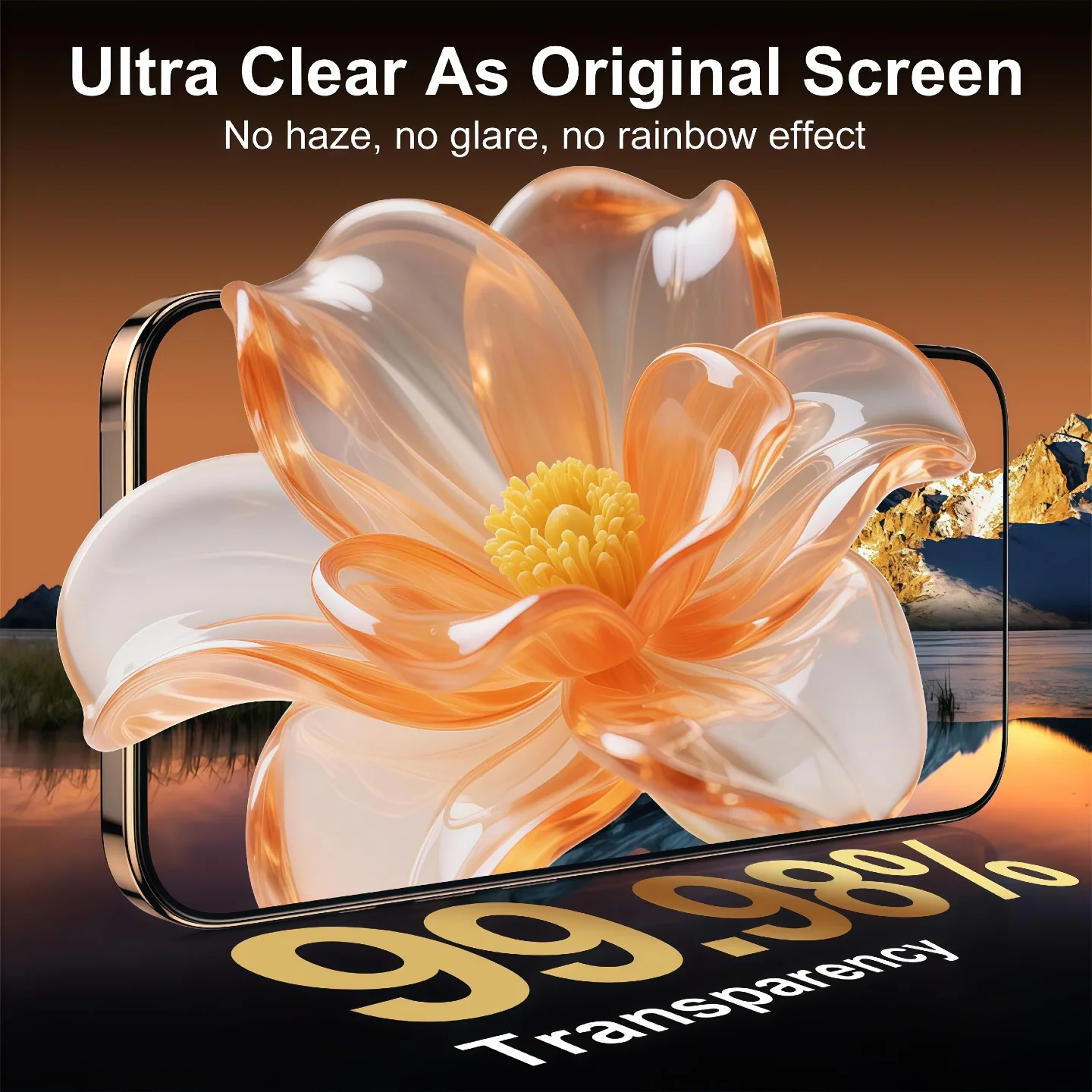 Premium Toughened Glass Screen Protector with Installation Kit - 3-Pack Phone Shield