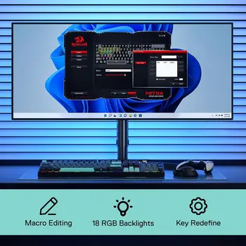 Redragon K582 SE Wired RGB 104 Keys Mechanical ,Dynamic 16.8M RGB Backlit Gaming Keyboard,Red Switches 2