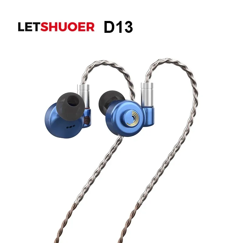 

LETSHUOER D13 Customize 13mm Dynamic IEMs Moving Coil Headphones In Ear Hifi Monitor Diamind-like Carbon DLC Diaphragm Earphone