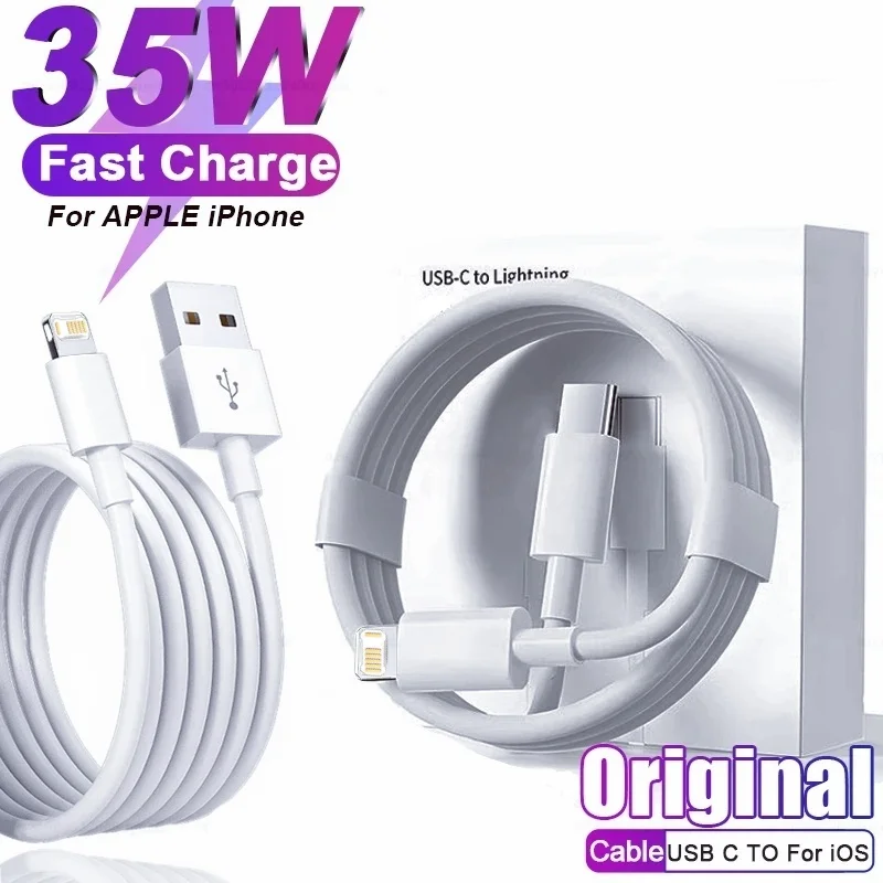 شاحن USB سريع من النوع C لـ Apple ، ملحقات كابل شحن البيانات ، PD 35W ، iPhone 15 ، 14 ، 13 ، 12 ، 11 Pro Max ، Mini ، Plus ، XR ، XS