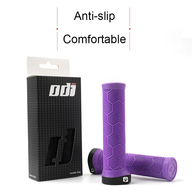 Bicycle Handlebar Grips ODI Soft Rubber Non-slip MTB Waterproof Cuffs Lock on Bike Handle Mountain Bike