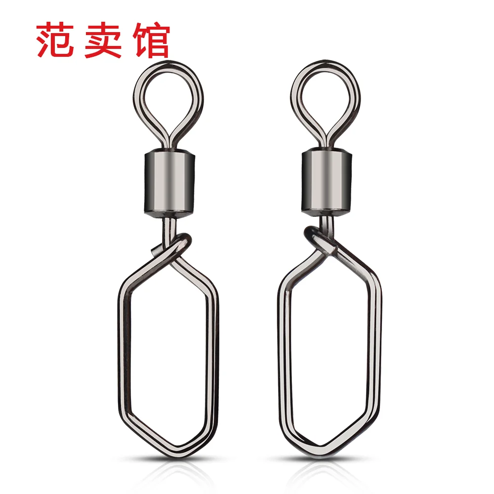 

FANMAIGUAN Store 30pcs Hooked Snap Pin Stainless Steel Fishing Barrel Swivel Safety Snaps Hook Lure Accessories Connector Snap