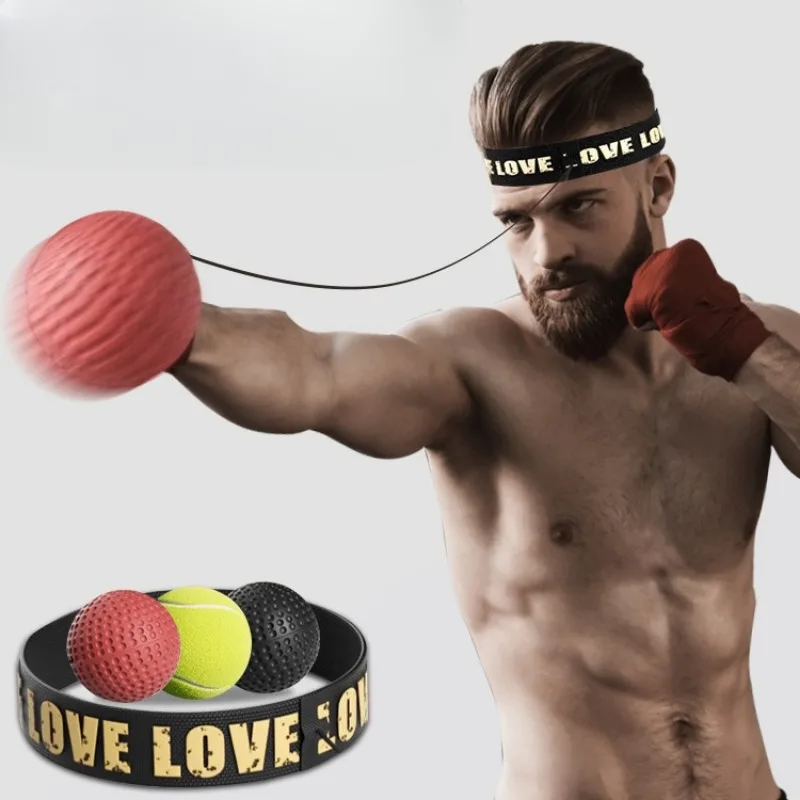 Punching Ball Boxing Reflex Ball Head-mounted Fighting Speed Training Home Fitness Exercise Muay Thai Boxing Accessories head mounted speed ball boxing speed ball boxing reaction ball