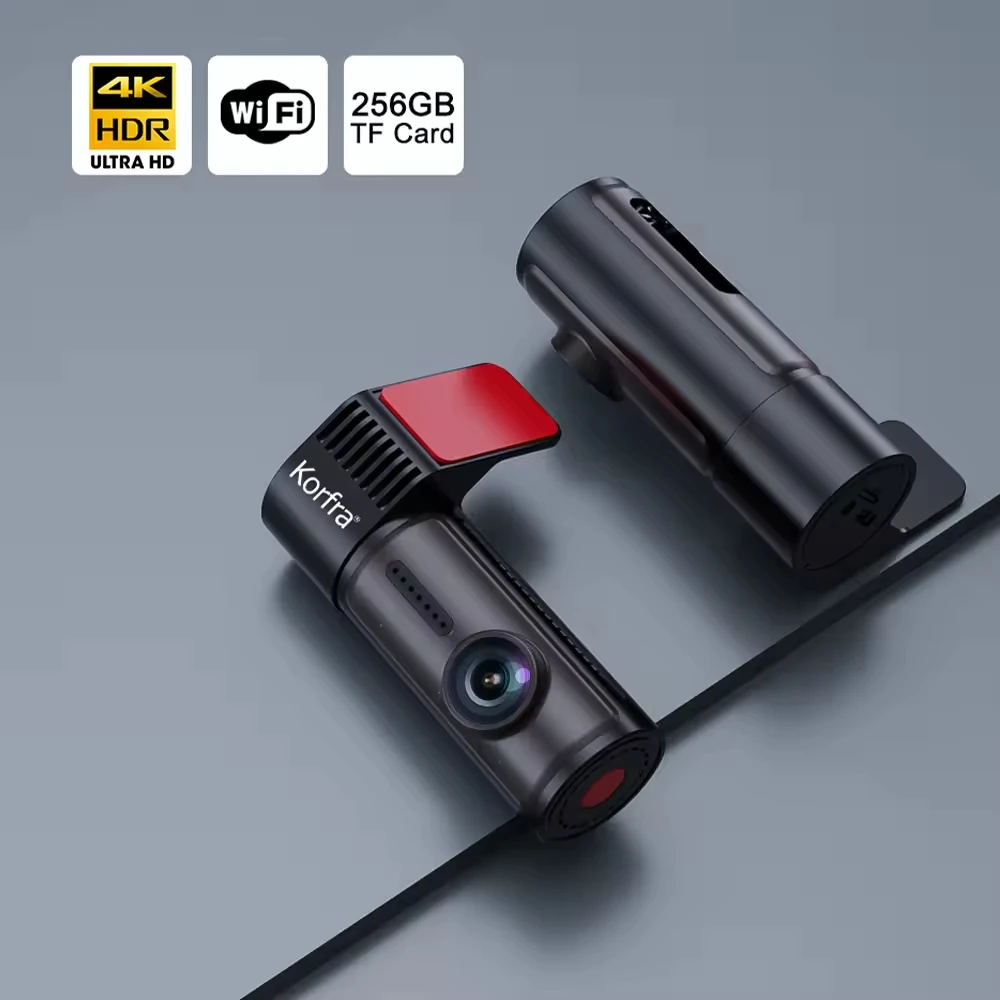 울트라 HD 나이트 비전 대시 캠, 1.47 IPS 와이파이 원 키, 휴대폰 연결, 전면 및 후면 듀얼 카메라, 24 시간 모니터링, 4K
